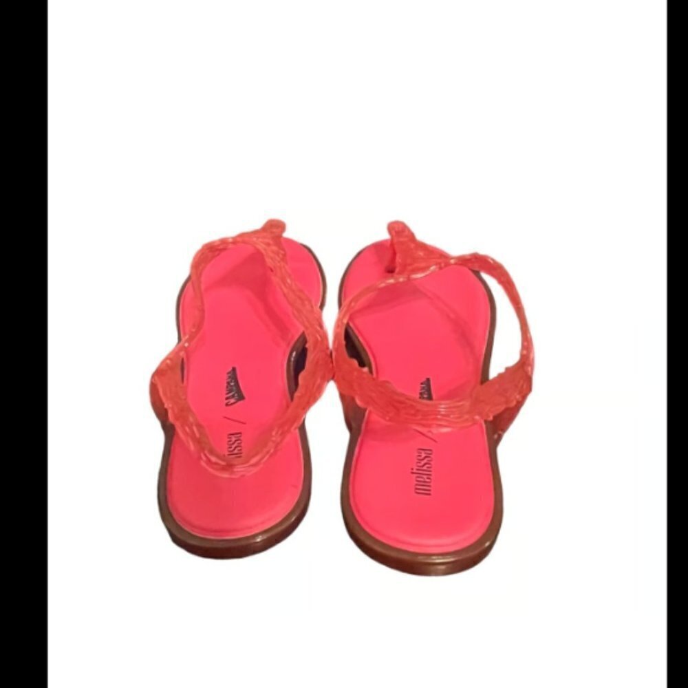 Melissa x Campana Pink Thong Summer Flow Sandal sz 9M NIB - Picture 8 of 8